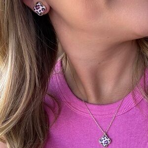 Park Lane Pink Leopard Lana Earrings & Necklace Lana/Icon Set